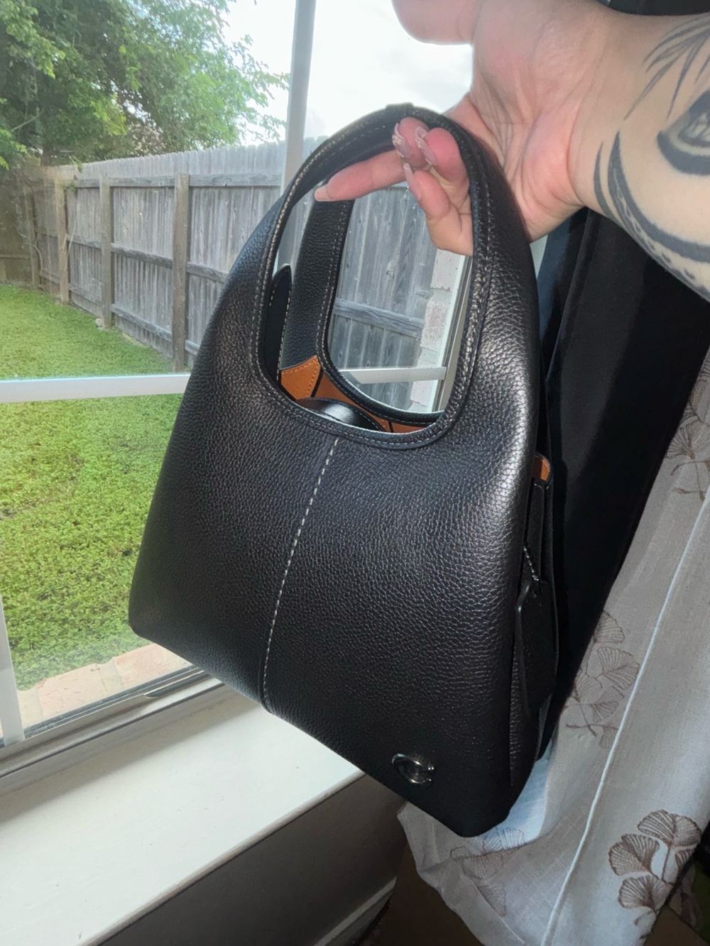 Black Coach Lana 23 Women's Leather Tote Handbag